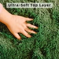 thumbnail image 6 of LUOVEN Soft Plush Shag Area Rug, 9*12 Fluffy Indoor Floor Carpet for Living Room Bedroom, Dark Green, 6 of 7