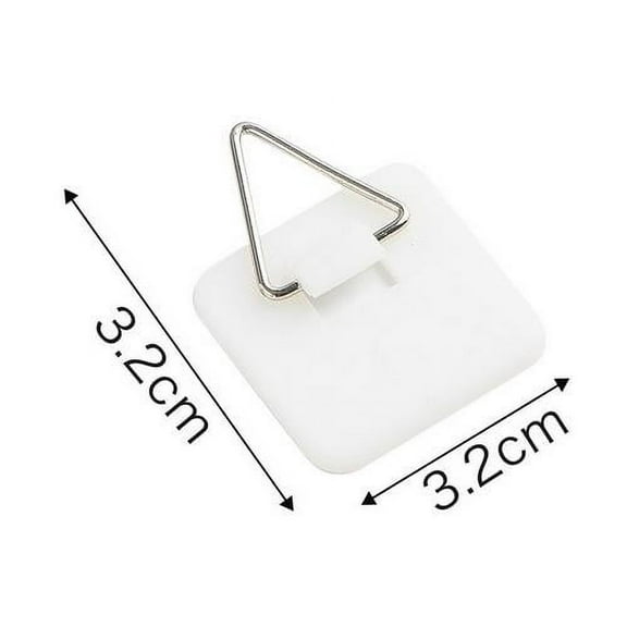 Viveous 10pcs Invisible Adhesive Plate Hangers Wall Hanging Hooks Self Adhesive Plate Holders For Wall Art Plate Picture Decor Sticky Hangers