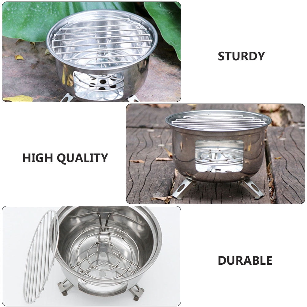 TAILTOSS Outdoor Stove Portable Camping Grill Stainless Steel 1 Set 6.0X6.0in