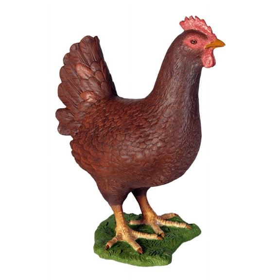 Red Chicken Life Size Statue