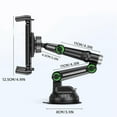 thumbnail image 4 of Car Tablet Holder Long Arm Suction Cup Mount for IPad Pro Air, 4 of 5
