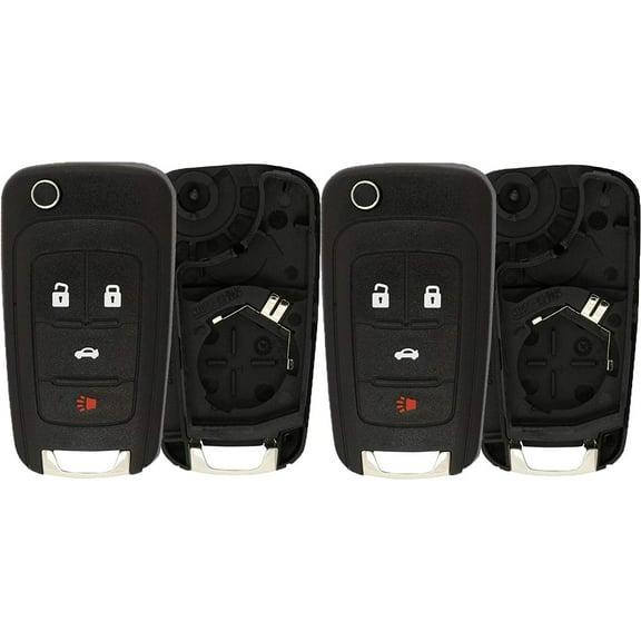 2 PACK KeylessOption Just the Case Keyless Entry Remote Control Car Key Fob Shell Replacement OHT01060512 for 2010-2016 Chevy Buick GMC Vehicles