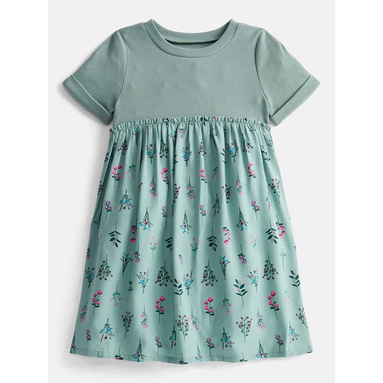 Wonder Nation Girls Woven Skirt Dress with Short Sleeves photo 1
