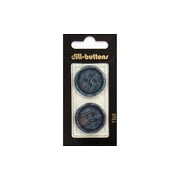Dill Buttons 25mm 2pc 4 Hole Navy