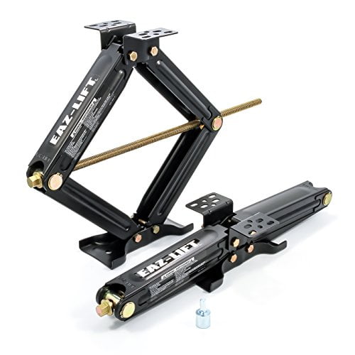 Camco Eaz-Lift 24-inch Heavy-Duty Scissor Jacks | Features a 7,500 lb Load Capacity, a Heavy-Duty Steel Construction, and Comes in a Set of 2 (48830)