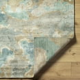 thumbnail image 3 of Hauteloom Briceville Wool Living Room, Bedroom Area Rug - Contemporary - Ivory, Medium Green, Pale Blue - 2' x 3', 3 of 9