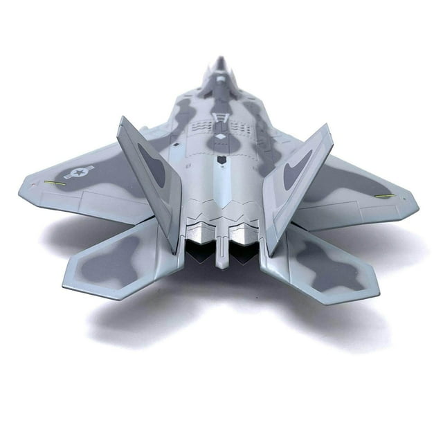 Langgg USA Airlines F-22 Raptor Maquette d'Avion de Chasse 1/100 Maquette Moulée sous Pression
