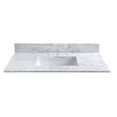 thumbnail image 4 of 37" White Carrara Engineered Stone Vanity Top with Undermount Ceramic Sink & Backsplash, 3-Hole(only vanity top), 4 of 8