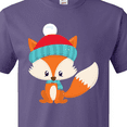 thumbnail image 4 of Inktastic Cute Fox, Fox With Hat And Scarf, Orange Fox T-Shirt, 4 of 5