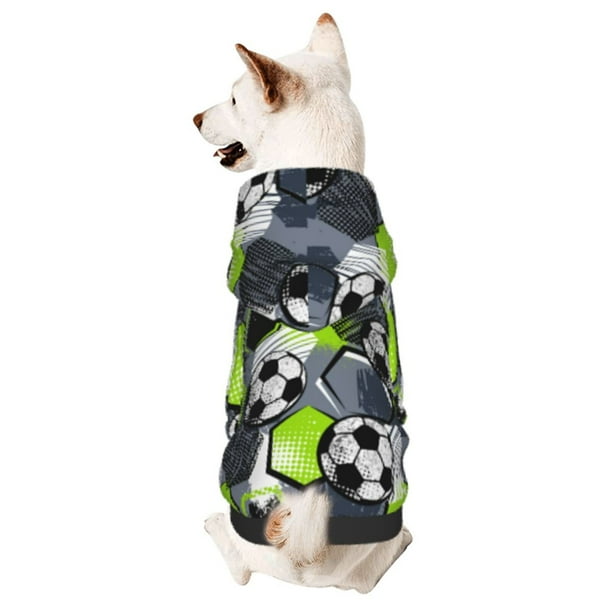 Balery Football Sudadera con Capucha para Perros Pequeños – Ropa para Mascotas, Disfraz para Perros y Gatos, Ideal para Fiestas y Cosplay-X-Large