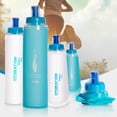 thumbnail image 3 of Bolsa de agua suave reutilizable TPU deportes botella de agua botella de 400ml claro kusrkot Botella plegable, 3 of 5