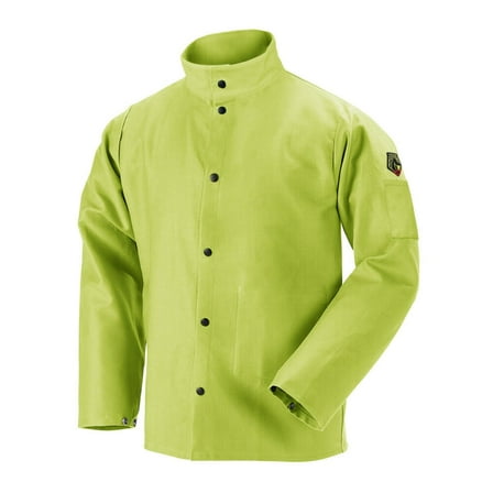Black Stallion Welding Jacket 9Oz Safety Green Fr Cotton Xl