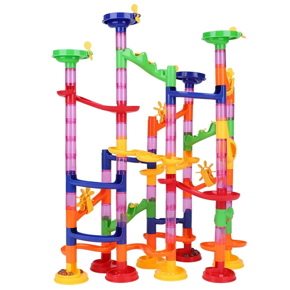 Educational Toys,Creative DIY Marble Race Track Blocks Toys Run Maze Balls Track Streamlined Design