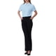 thumbnail image 2 of INSPIRAR CHIC Body de Mujer con Botones, Cuello, Manga Corta, Leotardo de Oficina, Camisa Superior, Talla S, Azul Claro, 2 of 4