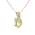 thumbnail image 2 of SuperJeweler 1/2 Carat Oval Shape Green Amethyst Necklace In 14K Yellow Gold Over Sterling Silver, 18 Inches For Women, 2 of 5