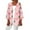 Pink, variant on Women's Casual and Fashionable Christmas Printed Lightweight Mid-Length Jacket Cardigan, for Spring and Fall Wear,Red,L