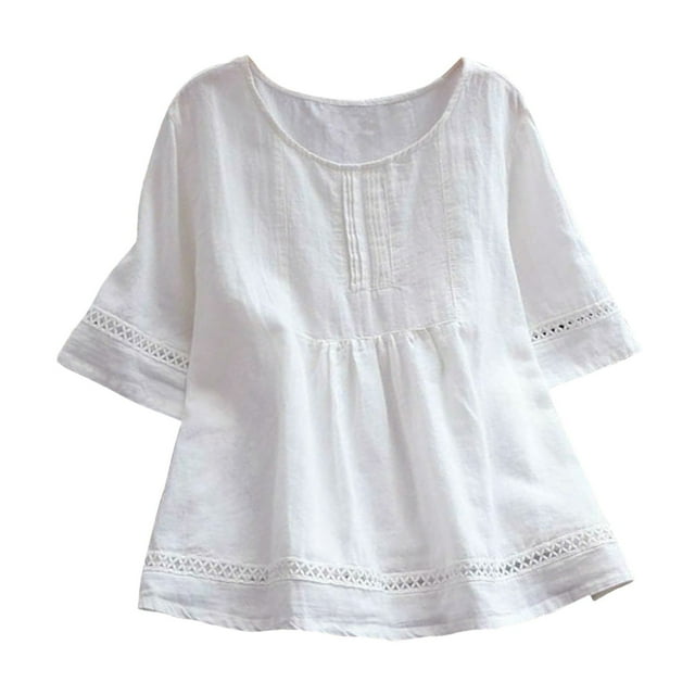 Women's Half Sleeve Tops Solid Color Cut Out Polyester for Summer