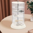 thumbnail image 6 of Transparent Rotating Multi-layer Jewelry Storage Box | Organizer for Rings, Earrings, Hair Clips & Accessories | Compact Vanity Organizer with Clear Compartments, 6 of 7