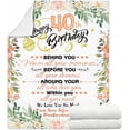 thumbnail image 2 of WERTY 40th Birthday Gifts for Women Lightweight Flannel Blanket 40th Birthday Decorations 40 Year Old Gifts for Wife Mom Sister Soft Warm Plush Blanket Fleece for Couch Bed 60x50, 2 of 6