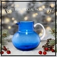 thumbnail image 7 of Artland Iris 90 Oz Handblown Glass Pitcher - Bubble Shape, Lead-Free - Versatile Drink Dispenser for Water, Juice, Cocktails - Enhanced Kitchen Decor, Dishwasher Safe (Cobalt Blue), 7 of 7