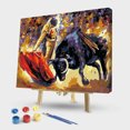 thumbnail image 2 of Cuadros Decorativos Corrida de toros española pintura DIY por números Kit de dibujo acrílico al óleo Digital Tmvgtek embutido en tela, 2 of 9