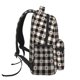 thumbnail image 3 of Fotbe Black Plaid Heart Mochila Casual con Estampado para Escuela, Viajes y Actividades al Aire Libre - Duradera, Ligera y Cómoda, 3 of 5