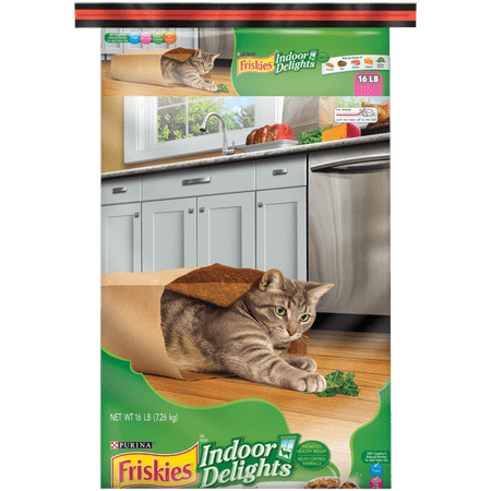 Friskies Indoor Dry Cat Food, Indoor Delights - 16 lb.