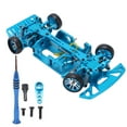 thumbnail image 2 of Châssis RC, Cadre Assemblé pour Voiture RC Haute Précision avec Roues pour Voitures RC 1/28 Bleu, 2 of 8