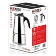 thumbnail image 2 of Italian Coffee Pot Haeger Moka Stainless steel 18/10, 2 of 7