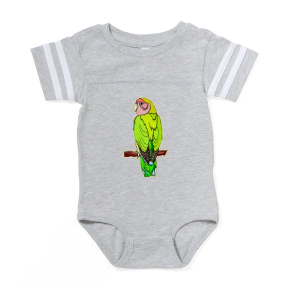 CafePress - FIN Peach Faced Lovebird - Cute Infant Baby Football Bodysuit