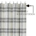 thumbnail image 5 of VHC Brands Woven Plaid Modern Farmhouse Shower Curtain, Black, 72x73, 5 of 8