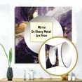thumbnail image 3 of Designart "Liquid Magic in Purple and Gold II" Abstract Square Mirror For Wall Decor - Large Purple Square Printed Wall Mirror Art - Square Transitional Mirror - Wall Mounted Square Large Mirror, 3 of 5