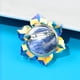 thumbnail image 4 of Zhuge Broches de flores de cristal, broche de loto de cristal, para bodas, fiestas, vestidos y bufandas, regalo para ella, D01, 4 of 4