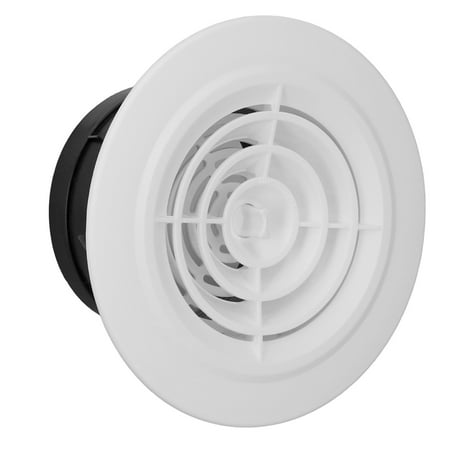 

Air Exhaust Cover Removable Panel Round Vent Cover Wear Resistant Standard Size PP And ABS Plastic Knob Adjustment For Kitchen For Bathroom 4in