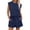 Dark blue, variant on LSONABXA Hot Pink Baseball Caps for Women Under $15 Women's Cap Sleeve Crewneck Top & Drawstring Short Outfit Two Piece Set T Shirt And Short
