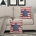thumbnail image 3 of 4th of July Patriotic Pillow Covers 18x18 Set of 2 Blue Star Red Stripe American Flag Outdoor Decorative Throw Pillow Cases Fourth July Decor for Sofa Couch Bed Independence Day Holiday Decorations, 3 of 6
