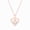 Rose, variant on 10K White Gold Diamond Double Heart Pendant Necklace for Women (1/10 ct), 18"