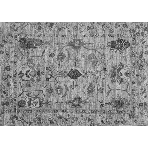 Ahgly Company Indoor Rectangle Oriental Gray Traditional Area Rugs, 5' x 7'