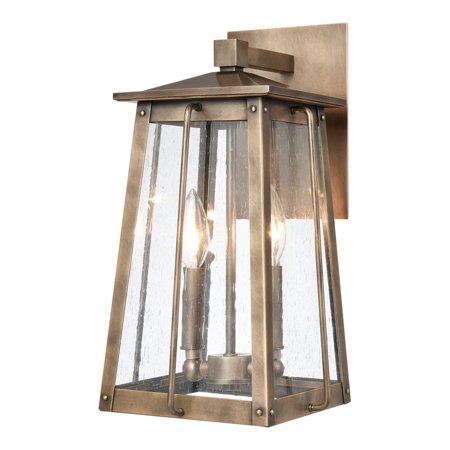 Kirkdale 15   High 2-Light Outdoor Sconce - Vintage Brass