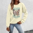 thumbnail image 2 of Tiweut Christian Jesus Sweatshirts for Women Religious Faith God Bible Verse Shirts Boho Butterfly Graphic Pullover Tops,A-Light Yellow,Light Yellow, 2 of 4