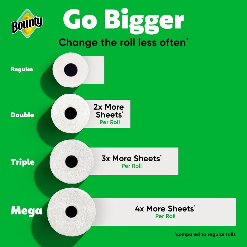 Paper Towels Select-A-Size White, 6 Triple Rolls, 123 Sheets Per Roll