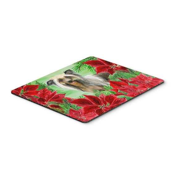 Chinese Crested Poinsettas Mouse Pad Hot Pad or Trivet