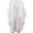 White, variant on V-neck 3/4 Sleeve Flowy Hem See-through Sunscreen Dress Crochet Hollow Backless Swimwear Cover Up Beachwear