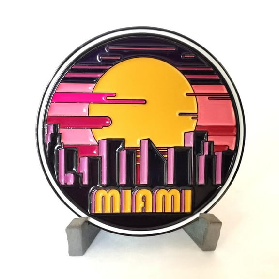 Miami Collectible Magnet - Enamel Finish, 52mm