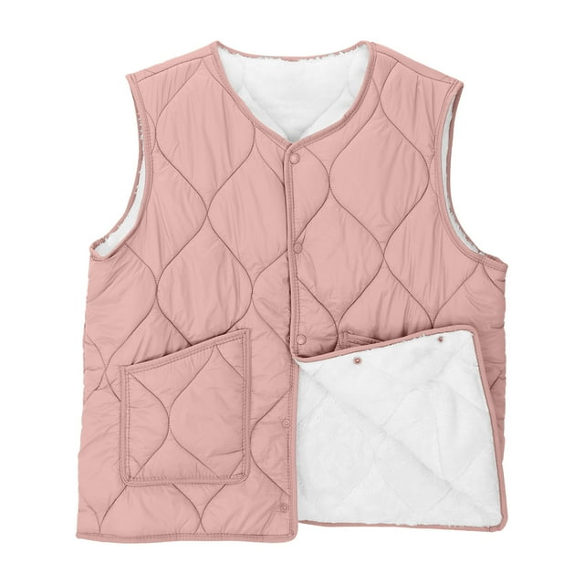Ailaofu Womens Jacket Lightweight Vest Cozy Sleeveless Cardigan Button Waistcoat Outerwear with Pocket
