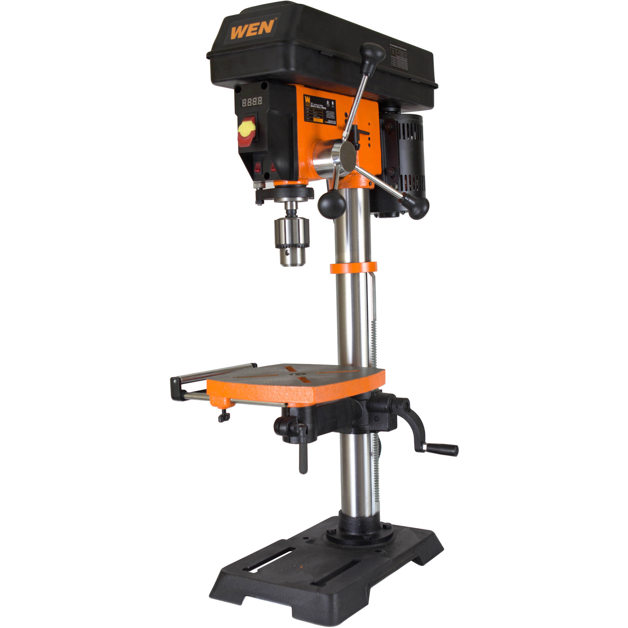WEN 5-Amp 12-Inch Variable Speed Cast Iron Benchtop Drill Press with Laser and Work Light - image 2 of 6