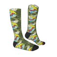 thumbnail image 3 of Picia Women Crew Soft Moisture-wicking Socks Surfing Dinosaur Pattern Design Cotton Socks, One Size fit All, 3 of 9