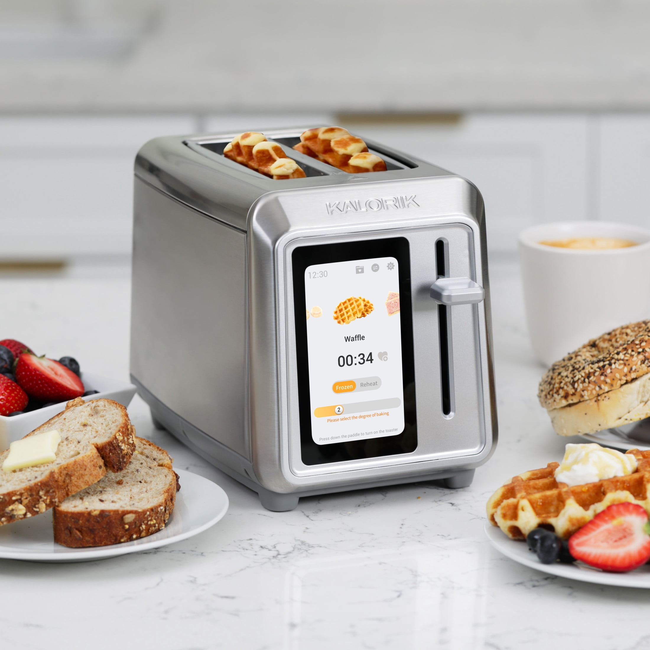Kalorik® Vivid™ Touch 2-slice Toaster with High Resolution Touchscreen, in Stainless Steel (TO52622SS)
