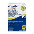 thumbnail image 3 of Equate Naproxen Sodium and Diphenhydramine HCl Nighttime Pain Relief Caplets, 220 mg / 25 mg, 20 Count, 3 of 9