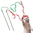 thumbnail image 1 of 2 Pcs Cat Teaser Baguette pour Chat Interactive Motif Drôle Jouet Interactif pour Chat pour Noël, 1 of 10
